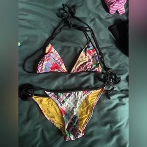 Seven plaid bikini set